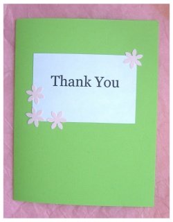 simple handmade thank you card