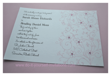 pink wedding invitations