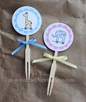 DIY printable cupcake topper templates