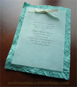 wedding invitations with ribbon