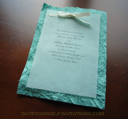 diy handmade paper wedding invitations