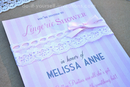 lingerie shower invitations