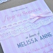 DIY lingerie bridal shower invitations