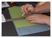 cutting scrapbook paper for wedding invitations