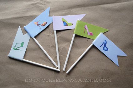 printable high heel stiletto birthday bunting