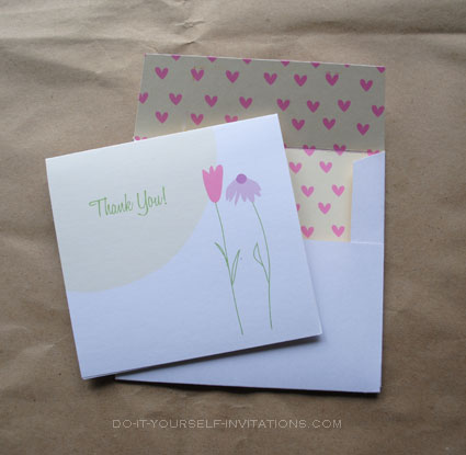 printable thank you card and envelope