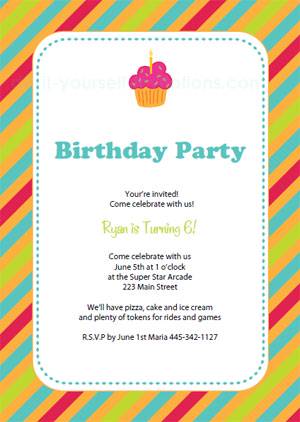 Free printable kids birthday invitation templates