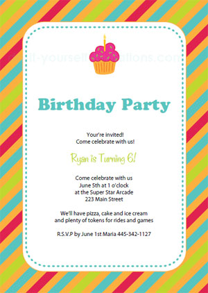 printable cupcake birthday invitations