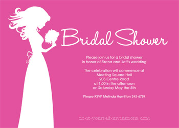 free printable bridal shower invitations