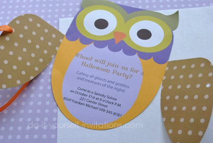 free party invitation templates owl