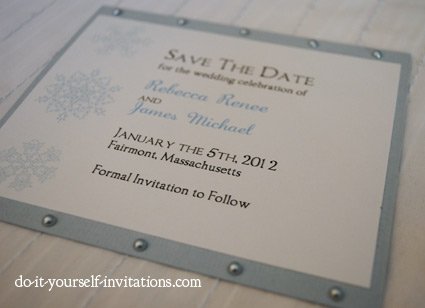 Printable Snowflake Wedding Invitations