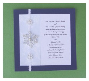 make diy snowflake wedding invitations