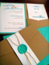 beach wedding invitations pocketfold