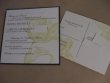 rubber stamp flower eco wedding invitations