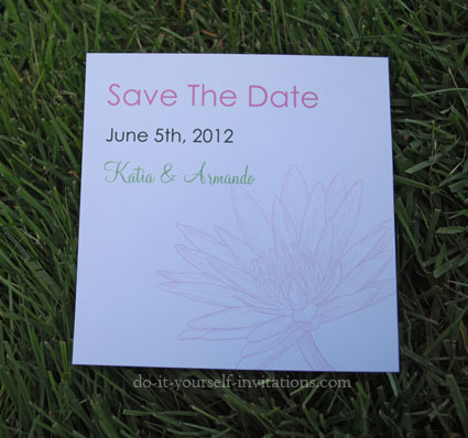 free printable waterlily save the dates