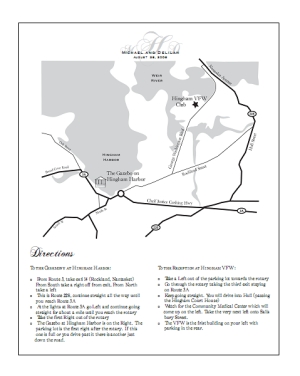 wedding map directions